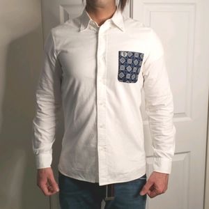 Fred Perry White Shirt Drake's Collaboration